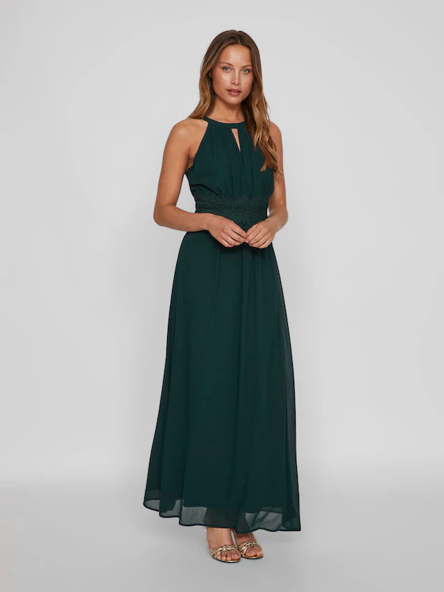 Vila Maxikleid »VIMILINA HALTERNECK MAXI DRESS - NOOS« Sommerkleid,