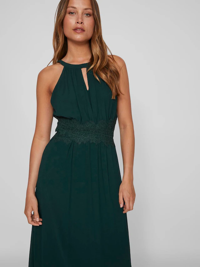 Vila Maxikleid »VIMILINA HALTERNECK MAXI DRESS - NOOS« Sommerkleid,