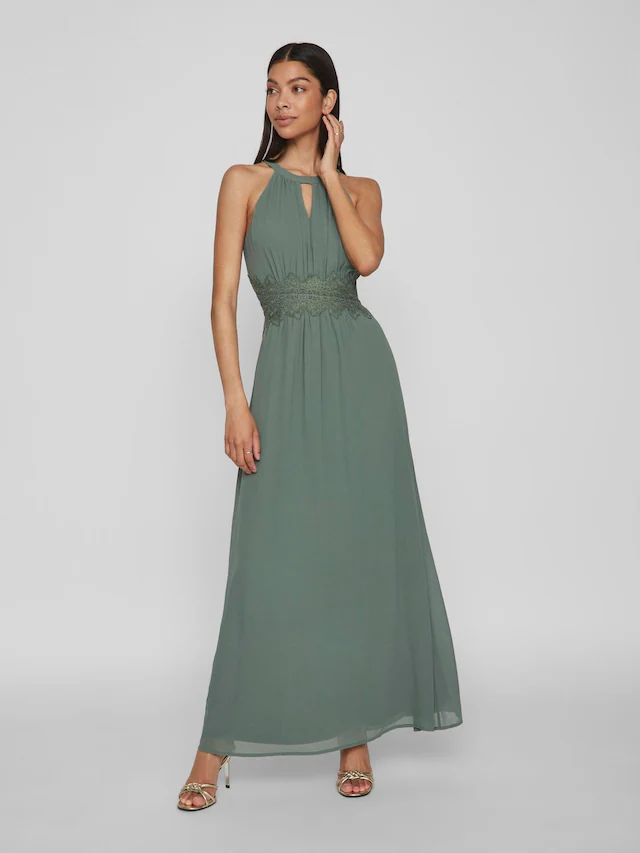 Vila Maxikleid »VIMILINA HALTERNECK MAXI DRESS - NOOS« Sommerkleid,