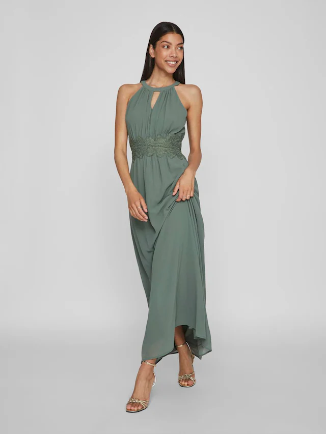 Vila Maxikleid »VIMILINA HALTERNECK MAXI DRESS - NOOS« Sommerkleid,