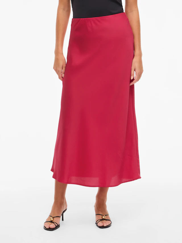 Vila Maxirock »VIELLETTE HW LONG SKIRT - NOOS« Kunstfaser