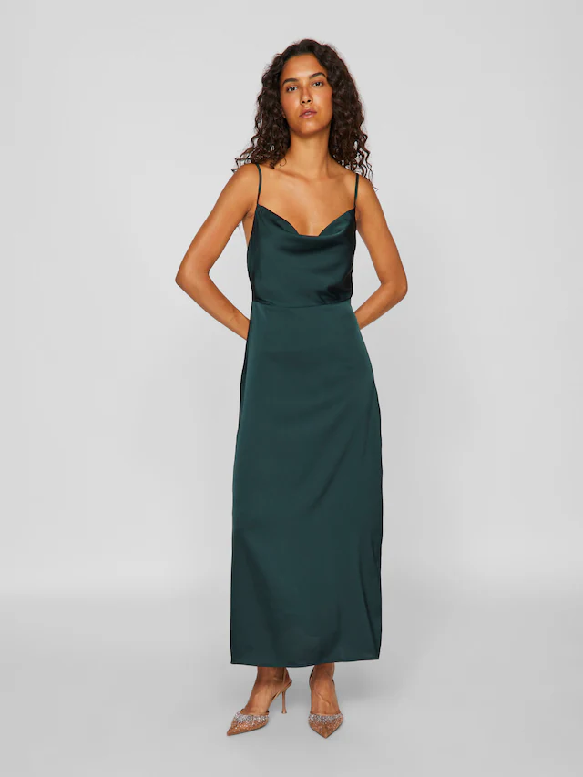 Vila Trägerkleid »VIRAVENNA STRAP ANKLE DRESS - NOOS« Kunstfaser, regular fit