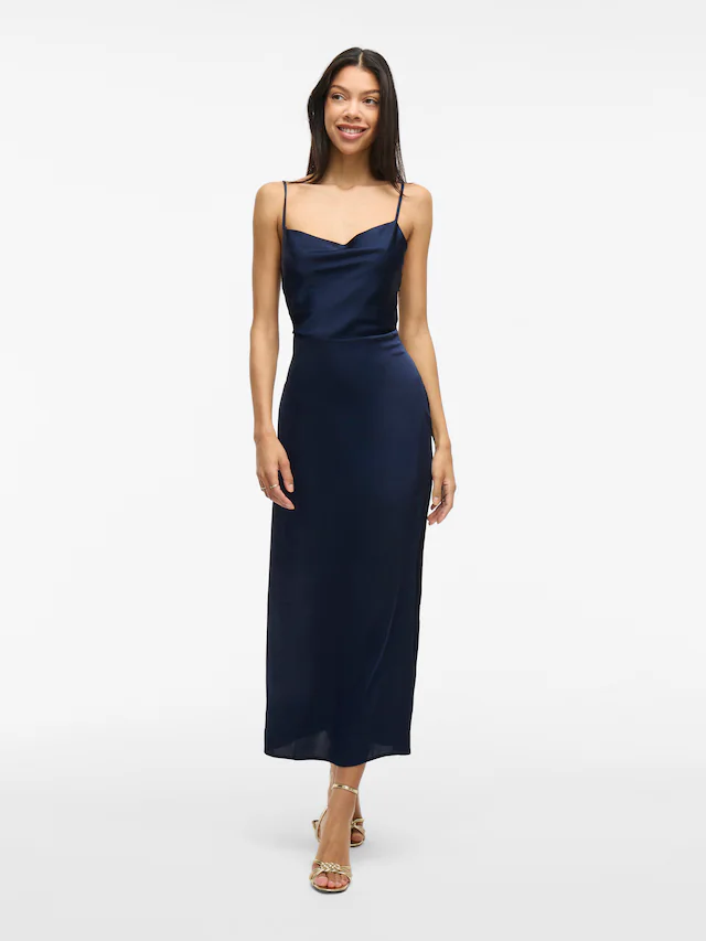 Vila Trägerkleid »VIRAVENNA STRAP ANKLE DRESS - NOOS« Kunstfaser, regular fit