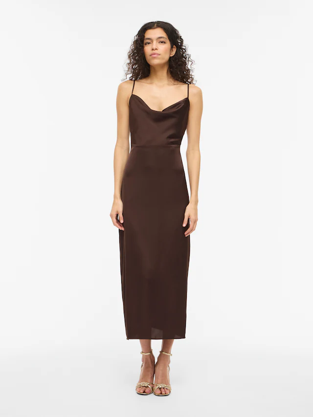 Vila Trägerkleid »VIRAVENNA STRAP ANKLE DRESS - NOOS« Kunstfaser, regular fit