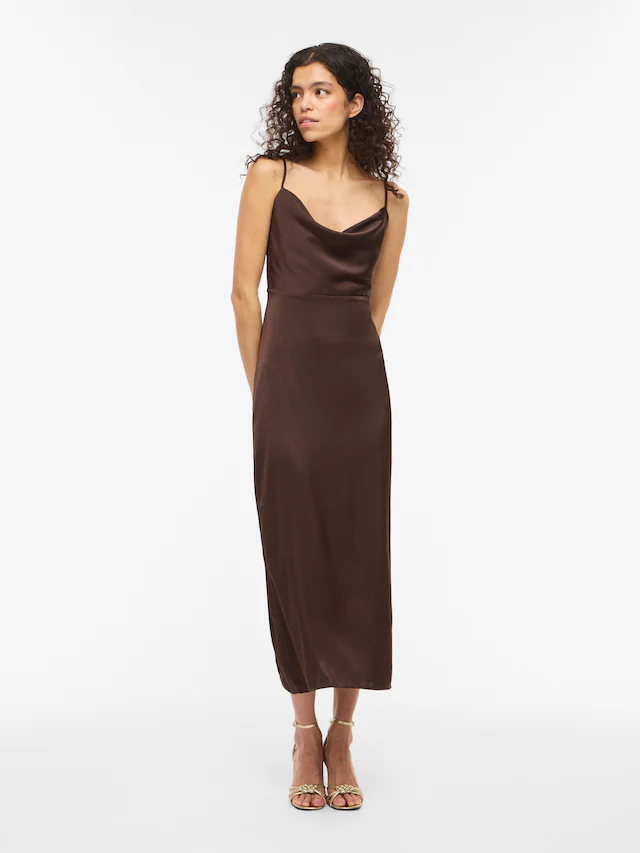 Vila Trägerkleid »VIRAVENNA STRAP ANKLE DRESS - NOOS« Kunstfaser, regular fit