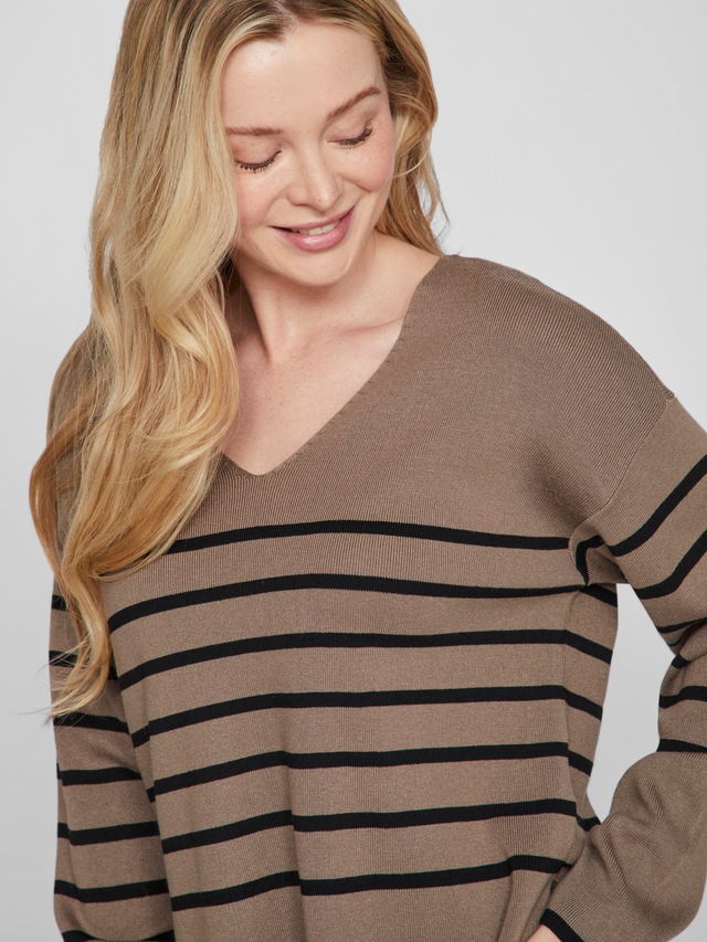 Vila V-Ausschnitt-Pullover »VIOSTRIA V-NECK L/S REV TOP-NOOS«