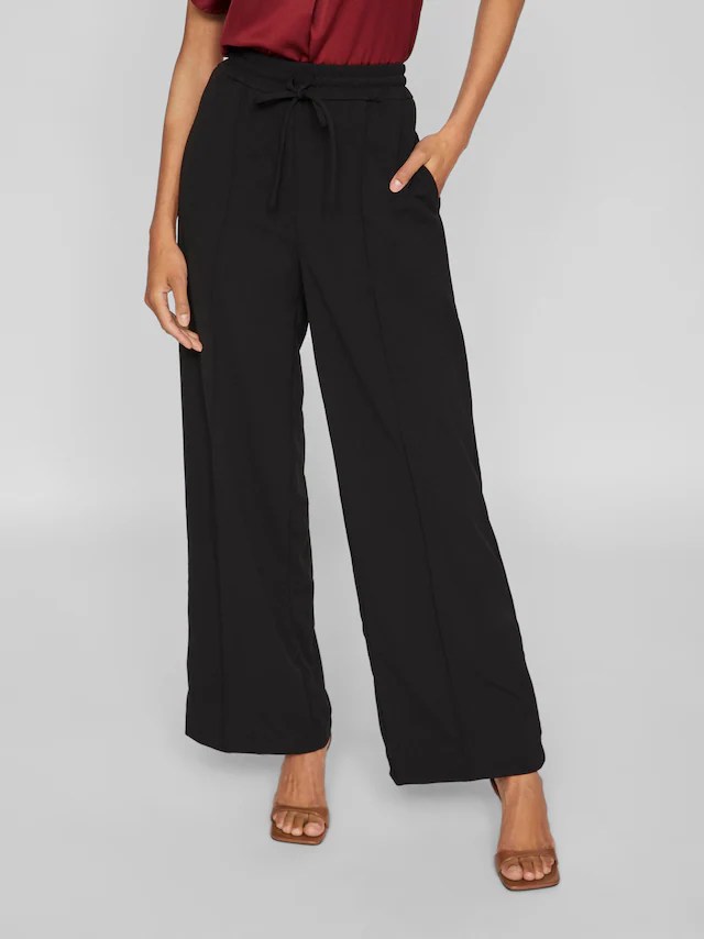 Vila Schlupfhose »VICLUA HW WIDE PANTS-NOOS« Materialmix
