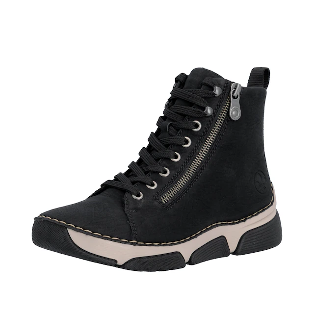 Rieker Sneaker Freizeitschuh, Halbschuh, Schnürschuh mit Kontraststeppung