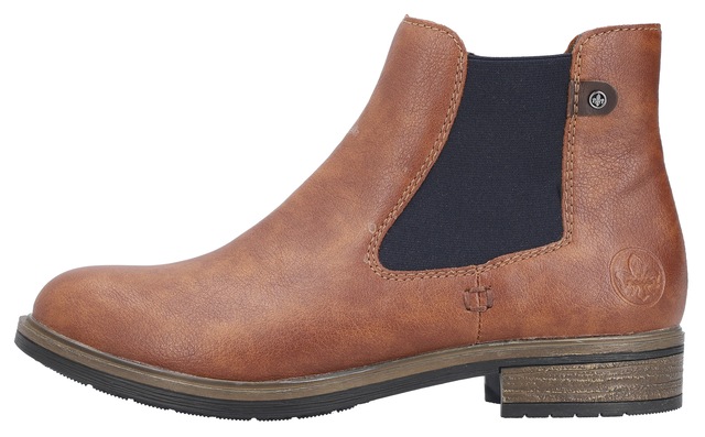 Rieker Chelseaboots , Schlupfboots, Stiefelette, Blockabsatz, mit wärmendem Textilfutter
