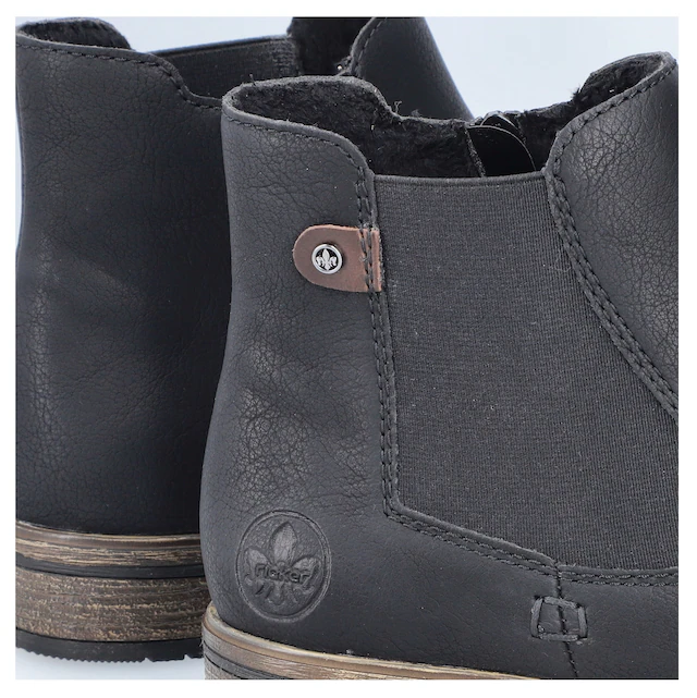 Rieker Chelseaboots , Schlupfboots, Stiefelette, Blockabsatz, mit wärmendem Textilfutter