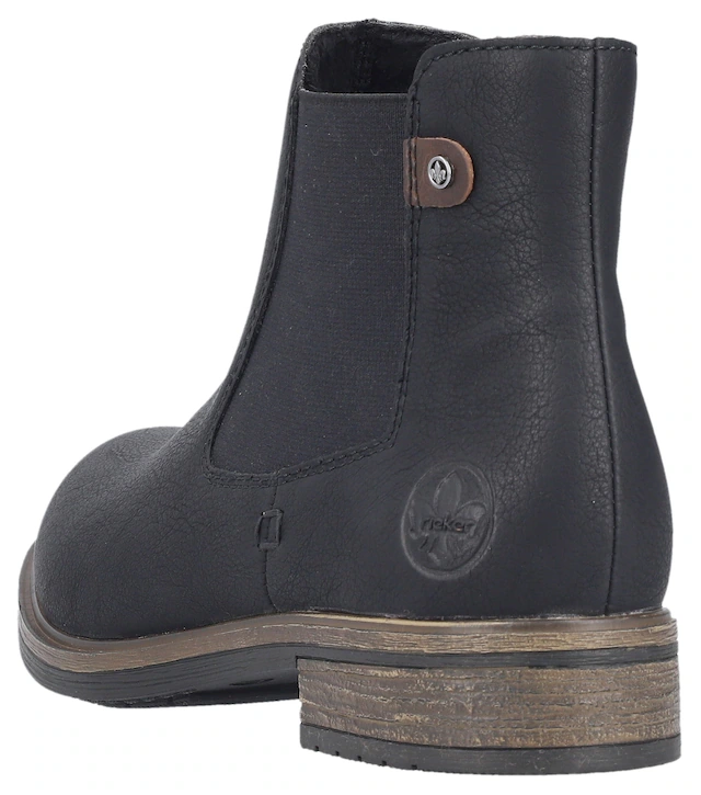 Rieker Chelseaboots , Schlupfboots, Stiefelette, Blockabsatz, mit wärmendem Textilfutter