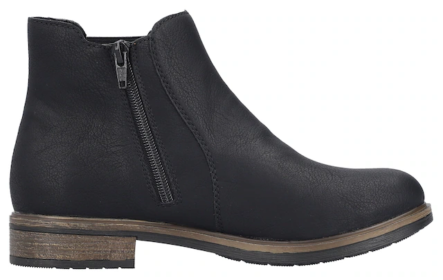 Rieker Chelseaboots , Schlupfboots, Stiefelette, Blockabsatz, mit wärmendem Textilfutter