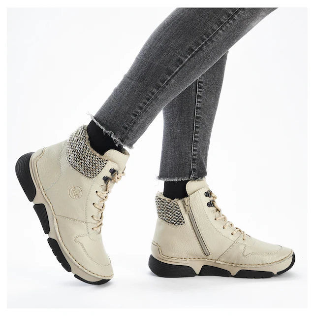 Rieker Winterboots , Schnürboots, Stiefelette mit praktischem Innenreißverschluss