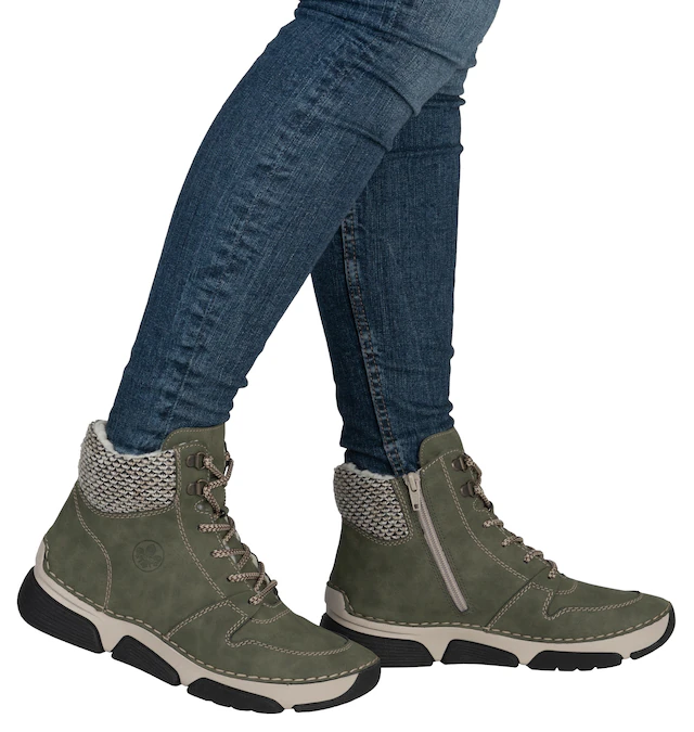 Rieker Winterboots , Schnürboots, Stiefelette mit praktischem Innenreißverschluss