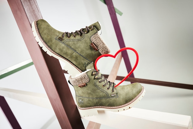 Rieker Winterstiefelette Schnürboots, Schnürstiefelette, TEX-Membran und Profilsohle