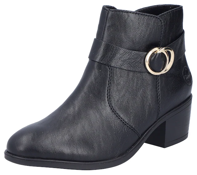 Rieker Stiefelette Ankleboots, Blockabsatz, mit Innenreißverschluss