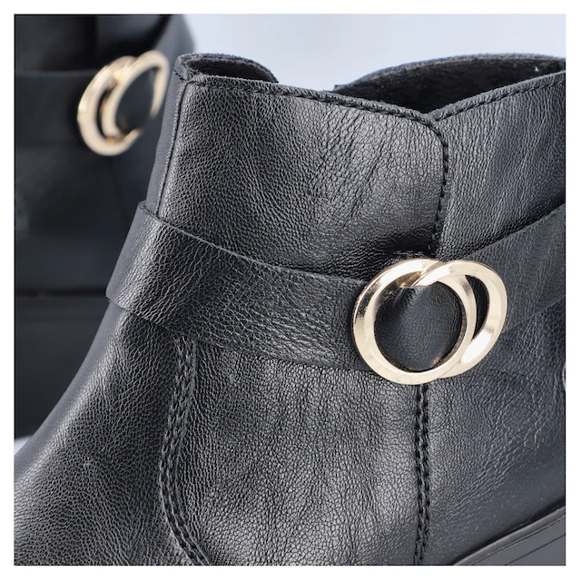 Rieker Stiefelette Ankleboots, Blockabsatz, mit Innenreißverschluss