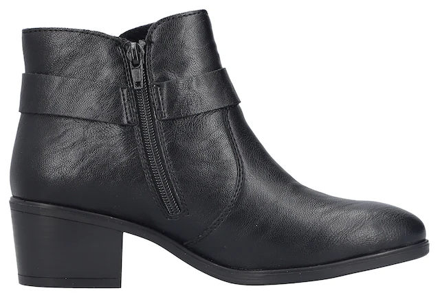 Rieker Stiefelette Ankleboots, Blockabsatz, mit Innenreißverschluss