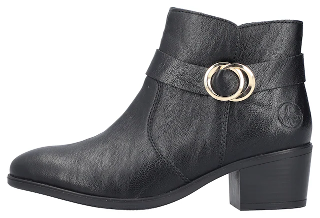 Rieker Stiefelette Ankleboots, Blockabsatz, mit Innenreißverschluss