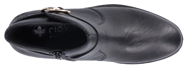 Rieker Stiefelette Ankleboots, Blockabsatz, mit Innenreißverschluss