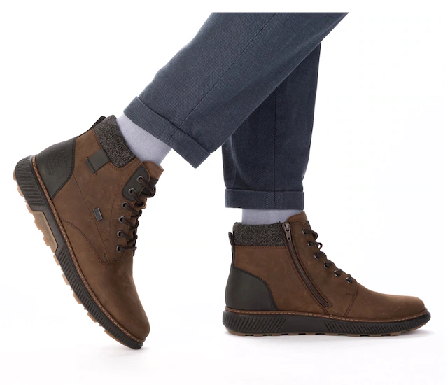 Rieker Winterboots , High Top Sneaker, Schnürstiefelette mit TEX-Membran, schmale Form