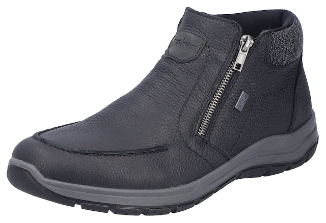 Rieker Winterboots , Stiefelette, Komfortschuh mit zwei praktischen Reißverschlüssen