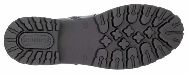 Remonte Schnürboots , Blockabsatz, Schnürstiefelette im Used Look