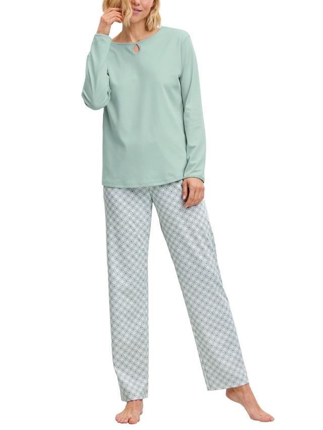 CALIDA Schlafanzug »Sweet Dreams« 2 tlg. lockere Passform, Rundhals, Interlock-Qualität, Langarm, weich