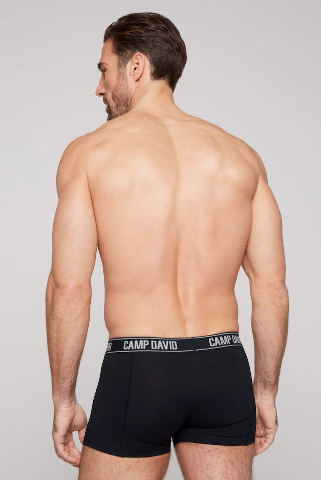 CAMP DAVID Boxershorts Packung, 2 Stk. im 2er- Pack mit Logobund