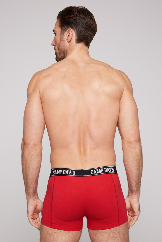 CAMP DAVID Boxershorts Packung, 2 Stk. im 2er- Pack mit Logobund