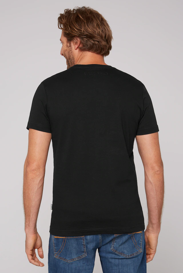 CAMP DAVID T-Shirt mit Logo-Print auf der Vorderseite