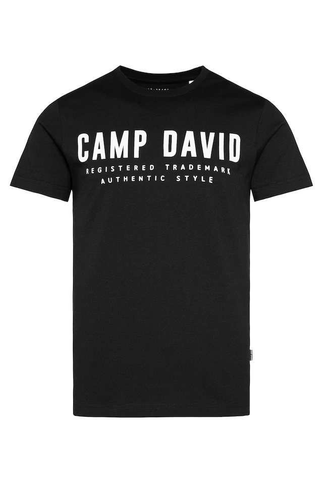 CAMP DAVID T-Shirt mit Logo-Print auf der Vorderseite