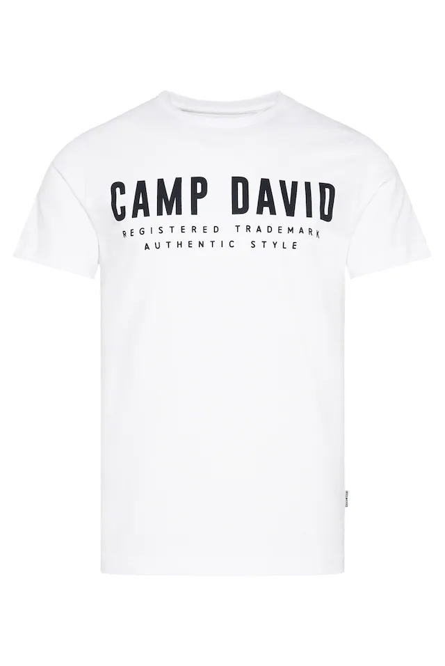 CAMP DAVID T-Shirt mit Logo-Print auf der Vorderseite