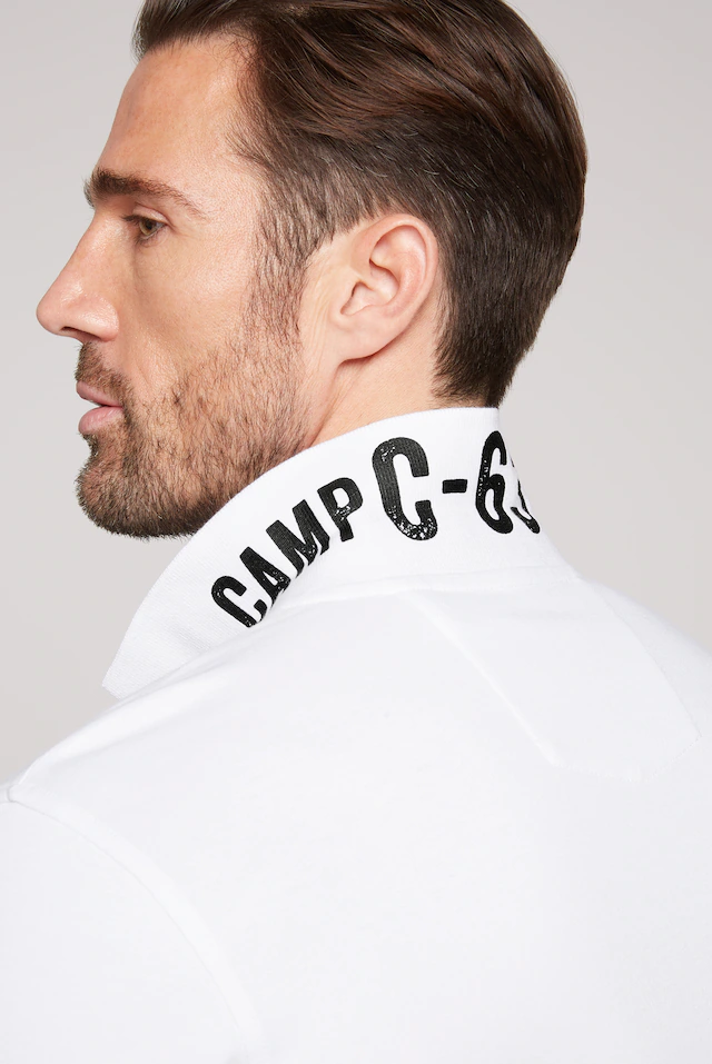 CAMP DAVID Poloshirt mit kleiner Logo-Stickerei auf Brusthöhe