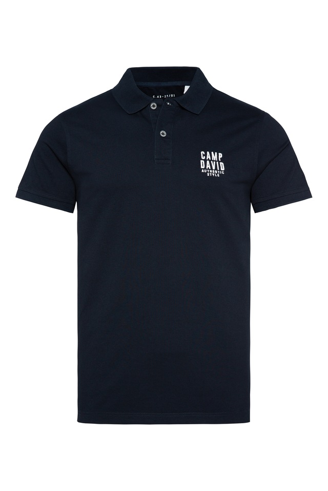 CAMP DAVID Poloshirt mit kleiner Logo-Stickerei auf Brusthöhe