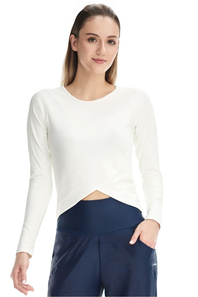 Winshape Langarmshirt »Cropped Functional Light and Soft« Overlap-Applikation