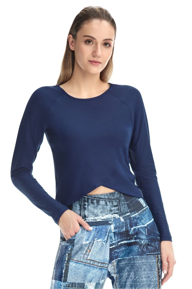 Winshape Langarmshirt »Cropped Functional Light and Soft« Overlap-Applikation
