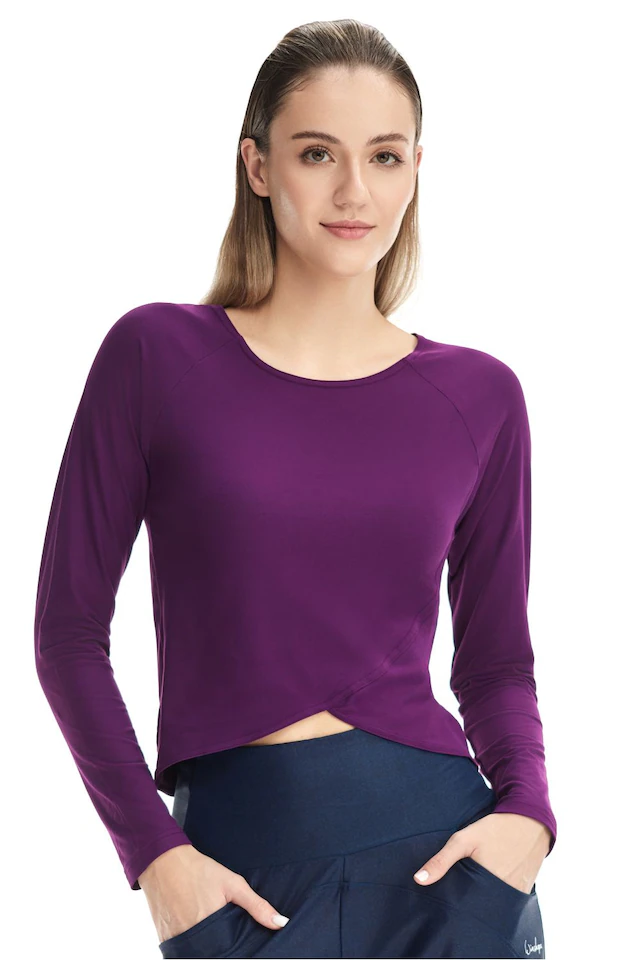 Winshape Langarmshirt »Cropped Functional Light and Soft« Overlap-Applikation