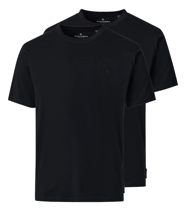 CASAMODA T-Shirt »CASAMODA T-Shirt Doppelpack uni«