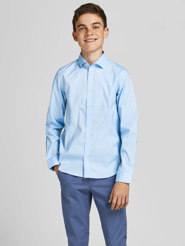 Jack & Jones Junior Langarmhemd »JPRPARMA cool, elastisch, kombinierbar« Baumwollmischung, regular fit