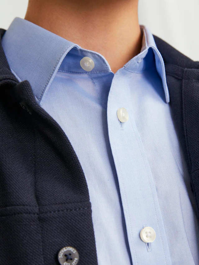 Jack & Jones Junior Langarmhemd »JPRPARMA cool, elastisch, kombinierbar« Baumwollmischung, regular fit