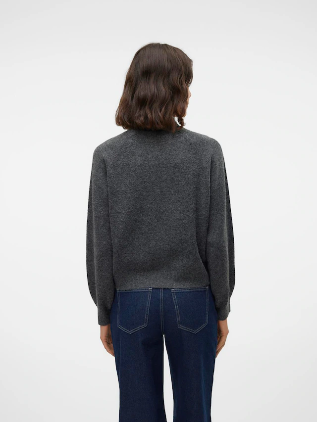Vero Moda Strickpullover »VMLEAF LS HIGH NECK PULLOVER ENT« Materialmix, regular fit