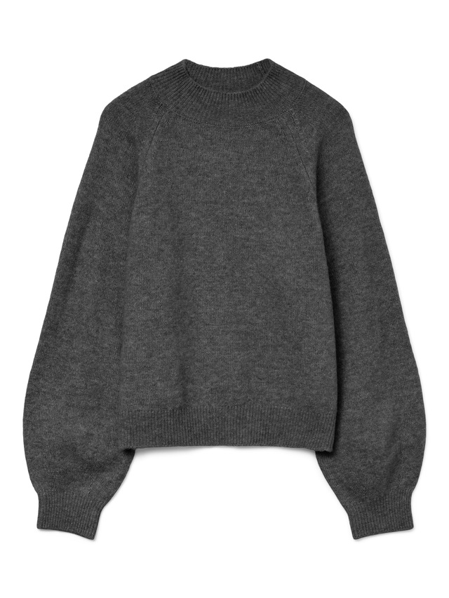 Vero Moda Strickpullover »VMLEAF LS HIGH NECK PULLOVER ENT« Materialmix, regular fit