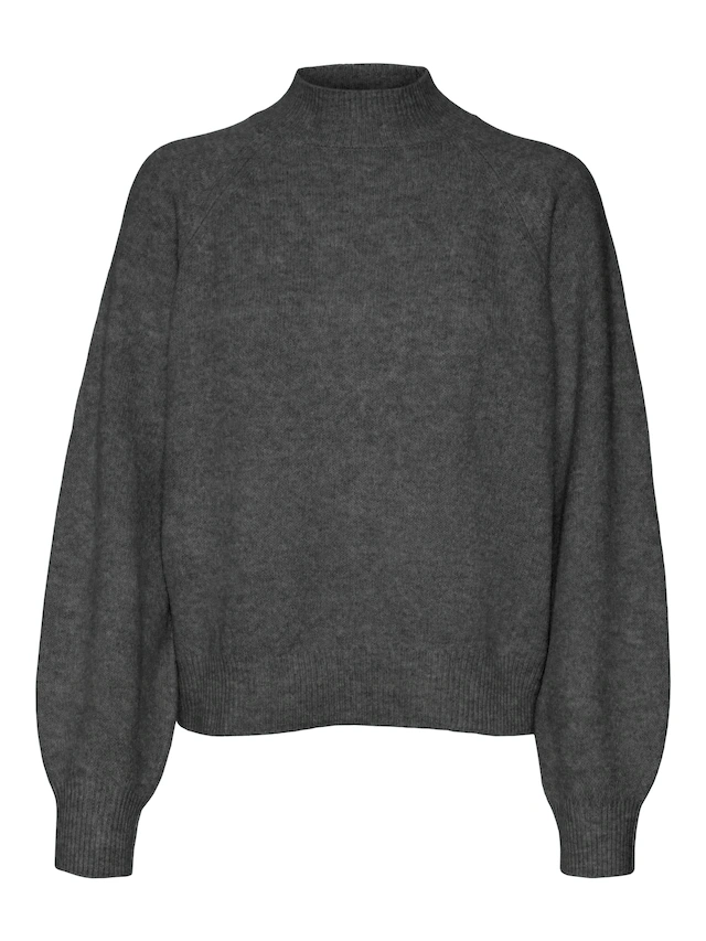 Vero Moda Strickpullover »VMLEAF LS HIGH NECK PULLOVER ENT« Materialmix, regular fit