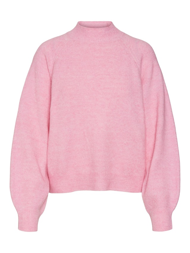Vero Moda Strickpullover »VMLEAF LS HIGH NECK PULLOVER ENT« Materialmix, regular fit