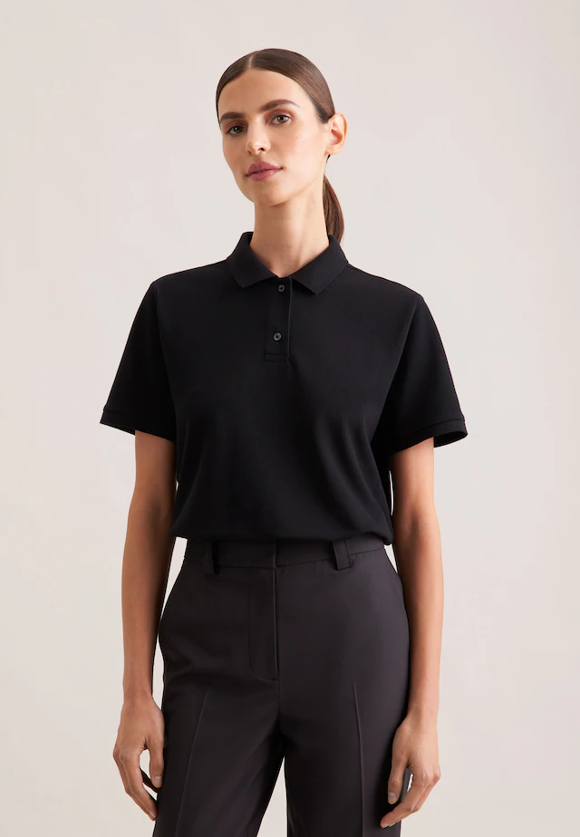 seidensticker Poloshirt »Schwarze Rose« Polo Uni