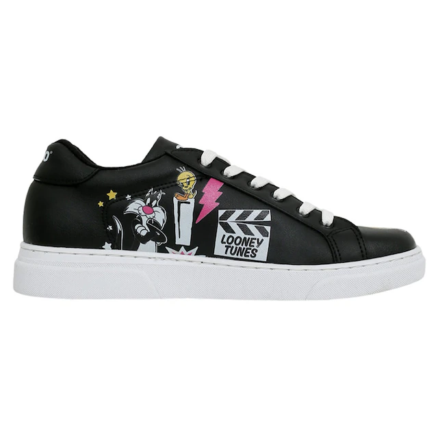 DOGO Sneaker »Ace Low-Top Sneaker Best Of Tweety And Sylvester Black Damen« Handgefertigt