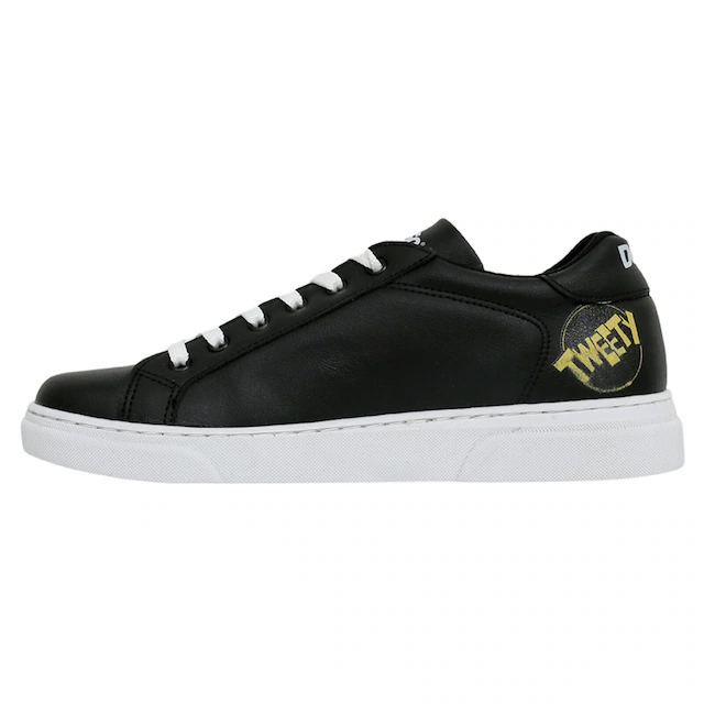 DOGO Sneaker »Ace Low-Top Sneaker Best Of Tweety And Sylvester Black Damen« Handgefertigt