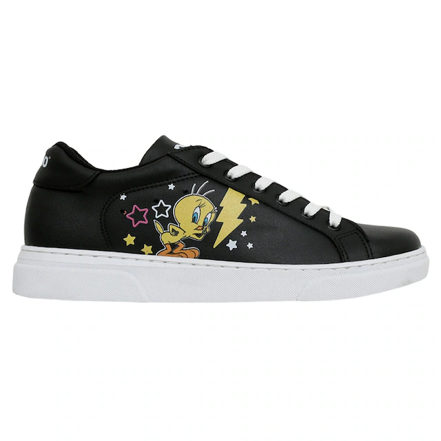 DOGO Sneaker »Ace Low-Top Sneaker Best Of Tweety And Sylvester Black Damen« Handgefertigt
