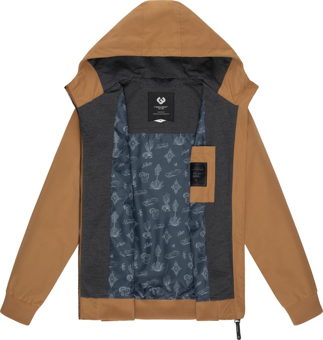 Ragwear Outdoorjacke »Perci« mit Kapuze Stylische Herren Übergangsjacke mit großer Kapuze